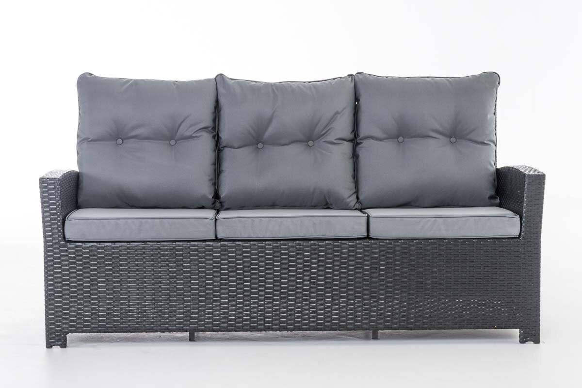 Sofa 3er Fisolo Eisengrau schwarz-2