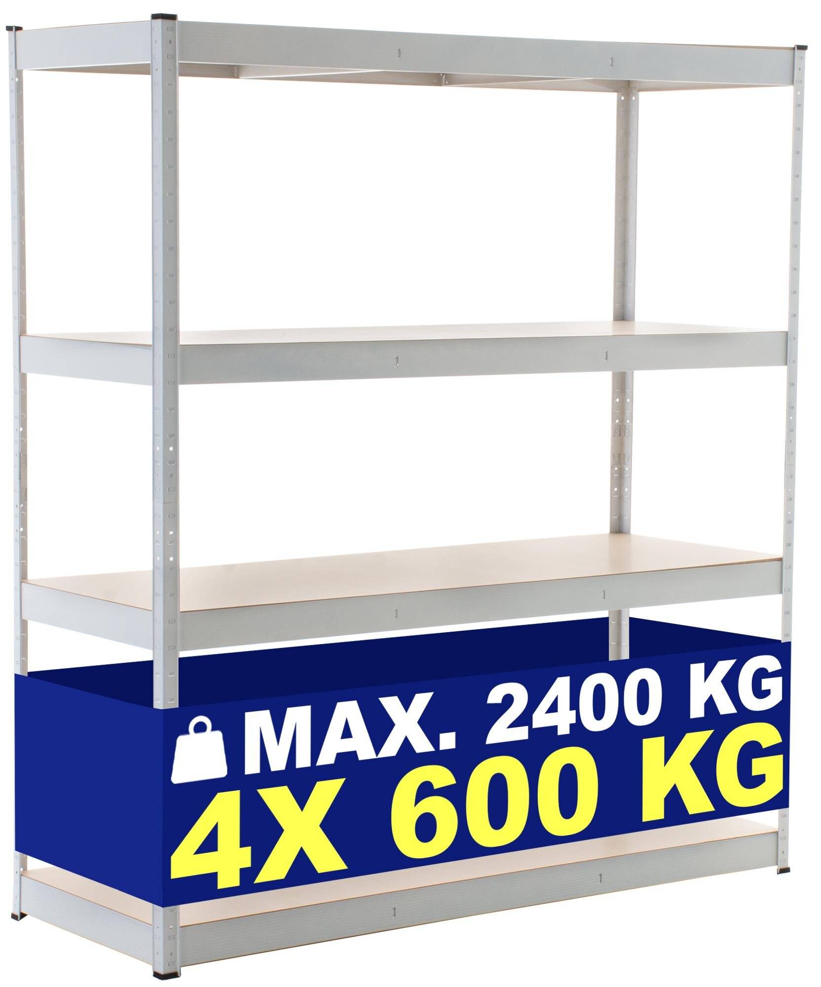 Schwerlastregal 160x60x180 cm weiß-0