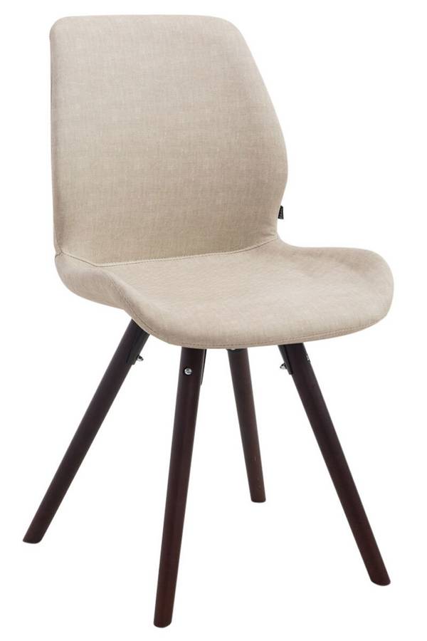 Besucherstuhl Perth Kunstleder Cappuccino Rund creme
