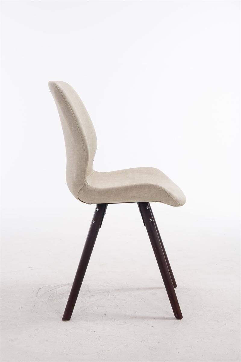 Besucherstuhl Perth Kunstleder Cappuccino Rund creme-2