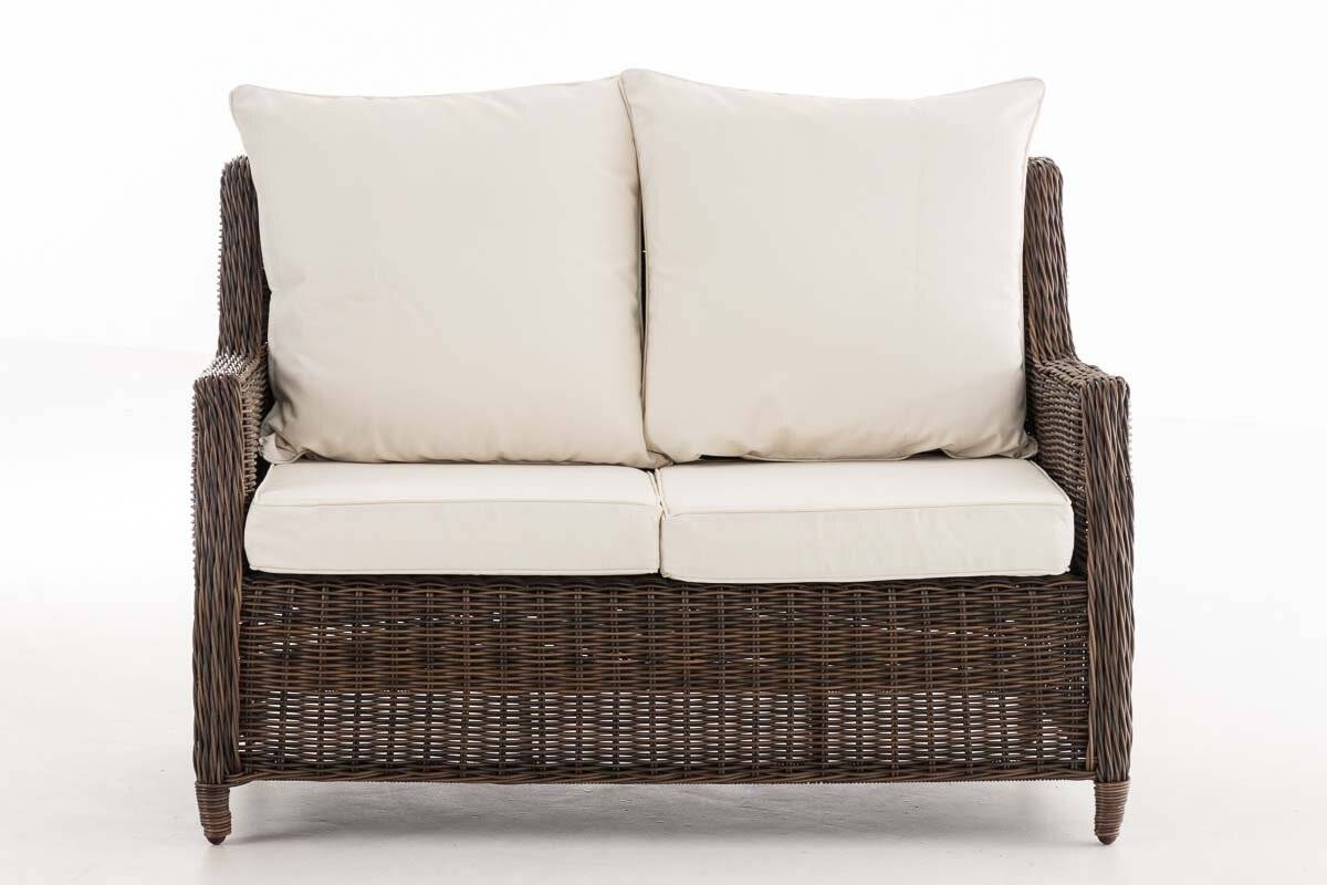 2er Sofa Montero Cremeweiss braun-meliert-1