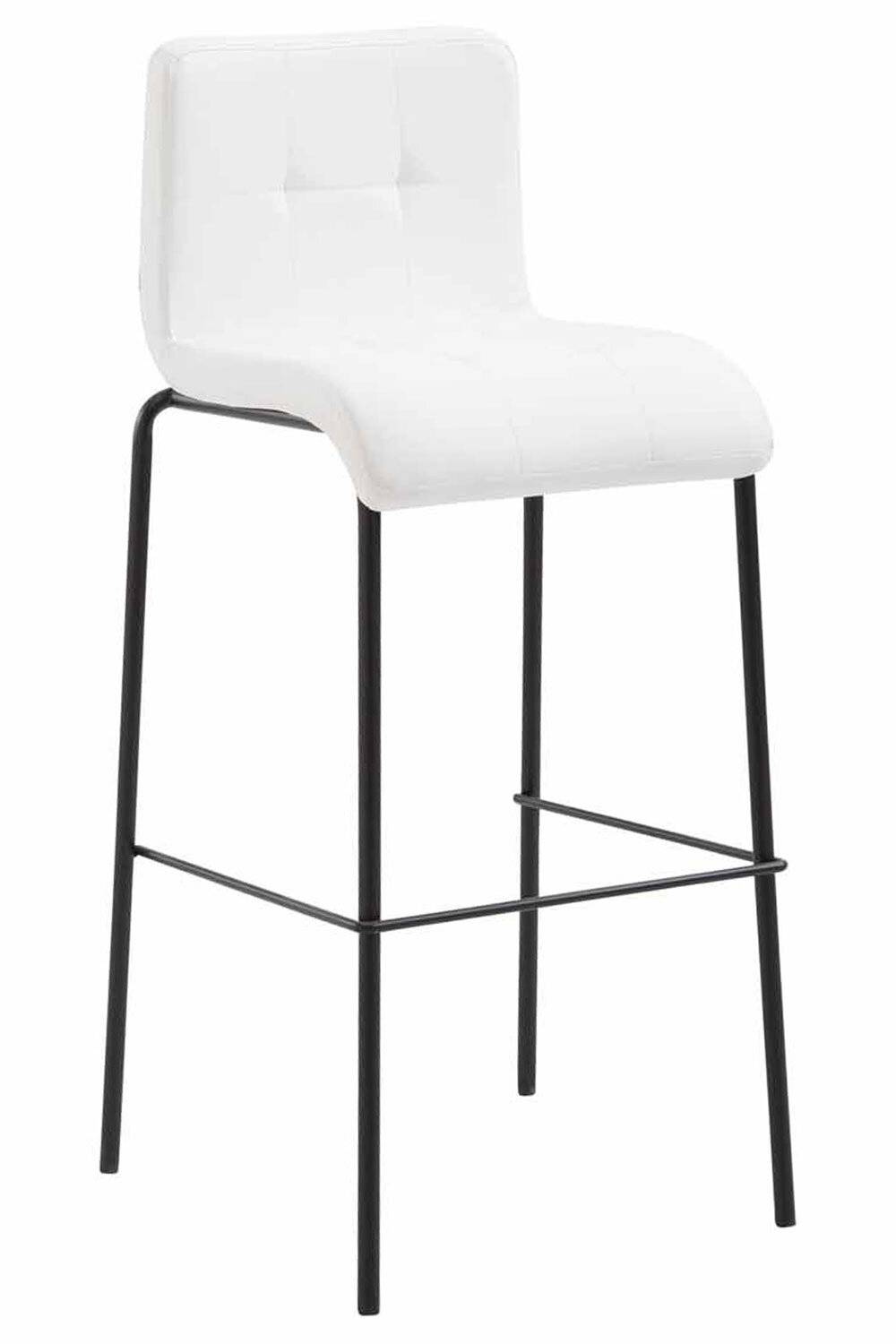 Barhocker Kado Kunstleder Rund schwarz weiß-0
