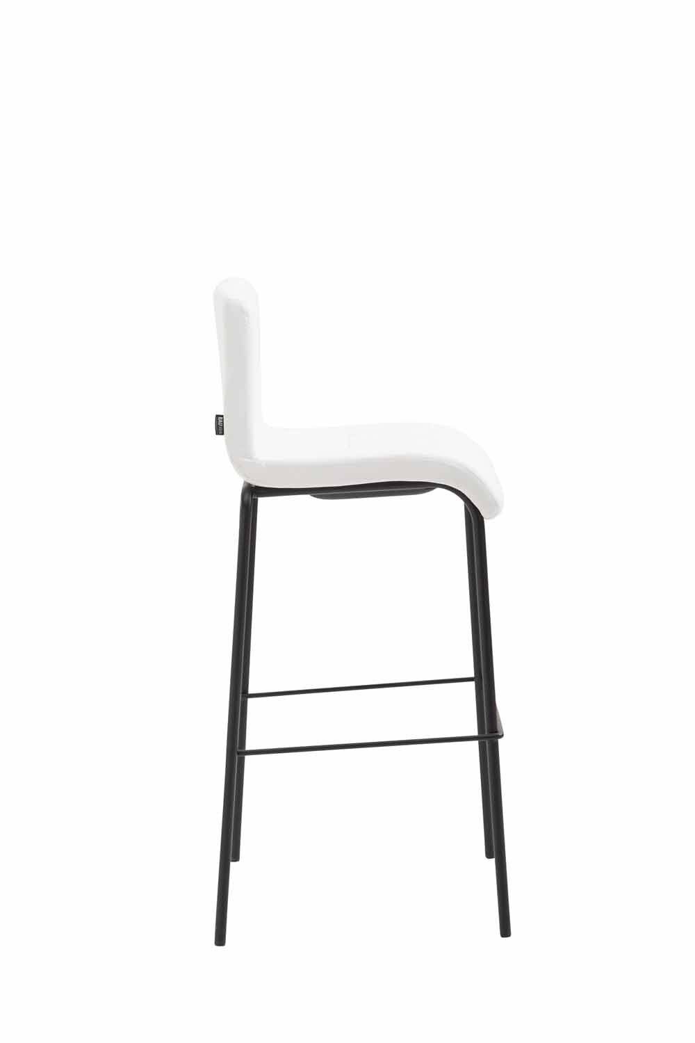 Barhocker Kado Kunstleder Rund schwarz weiß-2