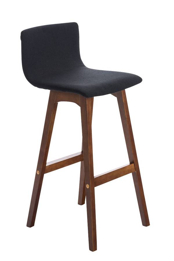 Barhocker Taunus Stoff Walnuss schwarz