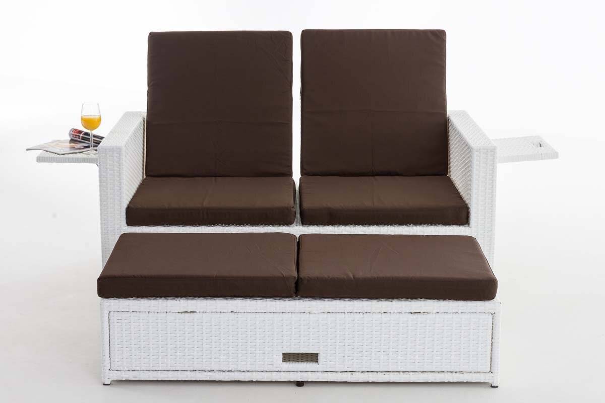 Sofa Ancona Terrabraun weiß-2