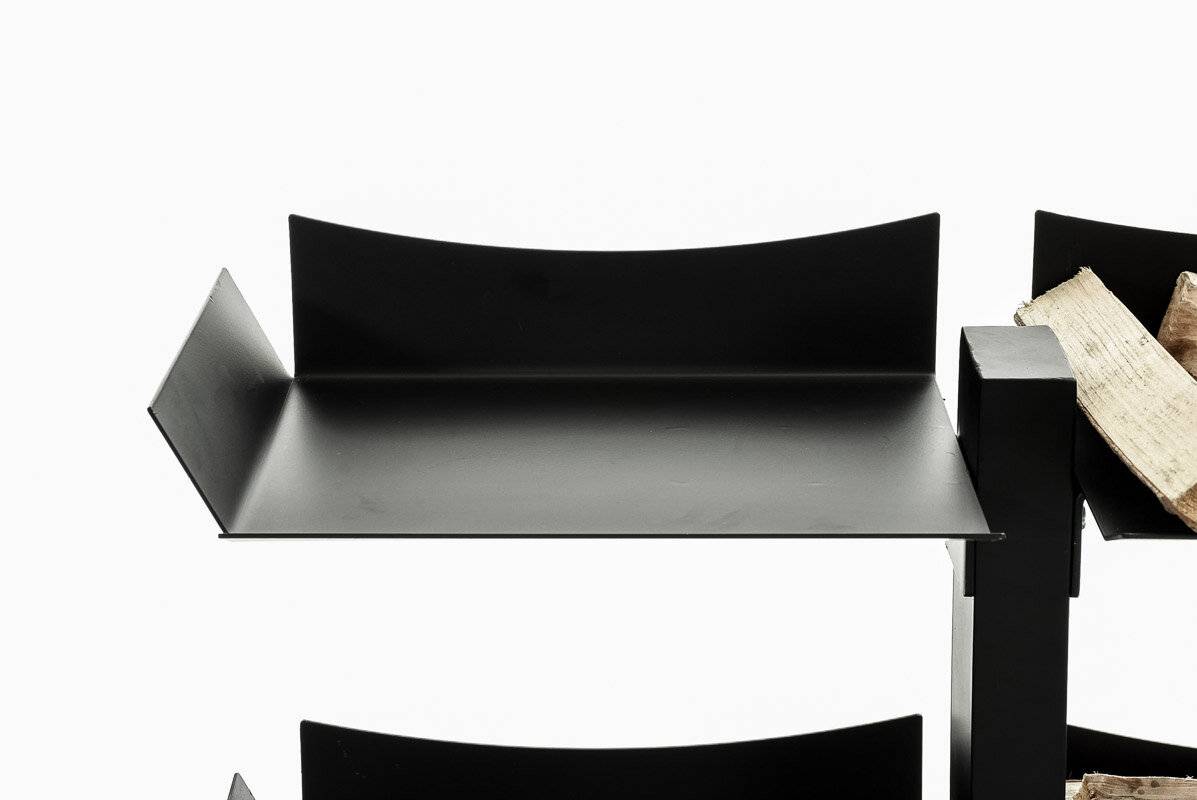 Kaminholzständer Zanka schwarz-3