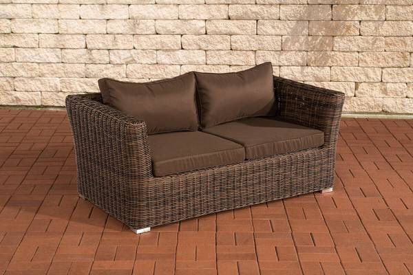 2er Sofa Mandal Terrabraun braun-meliert