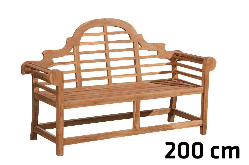 Teakbank Marlboro V2 200 cm teak-1