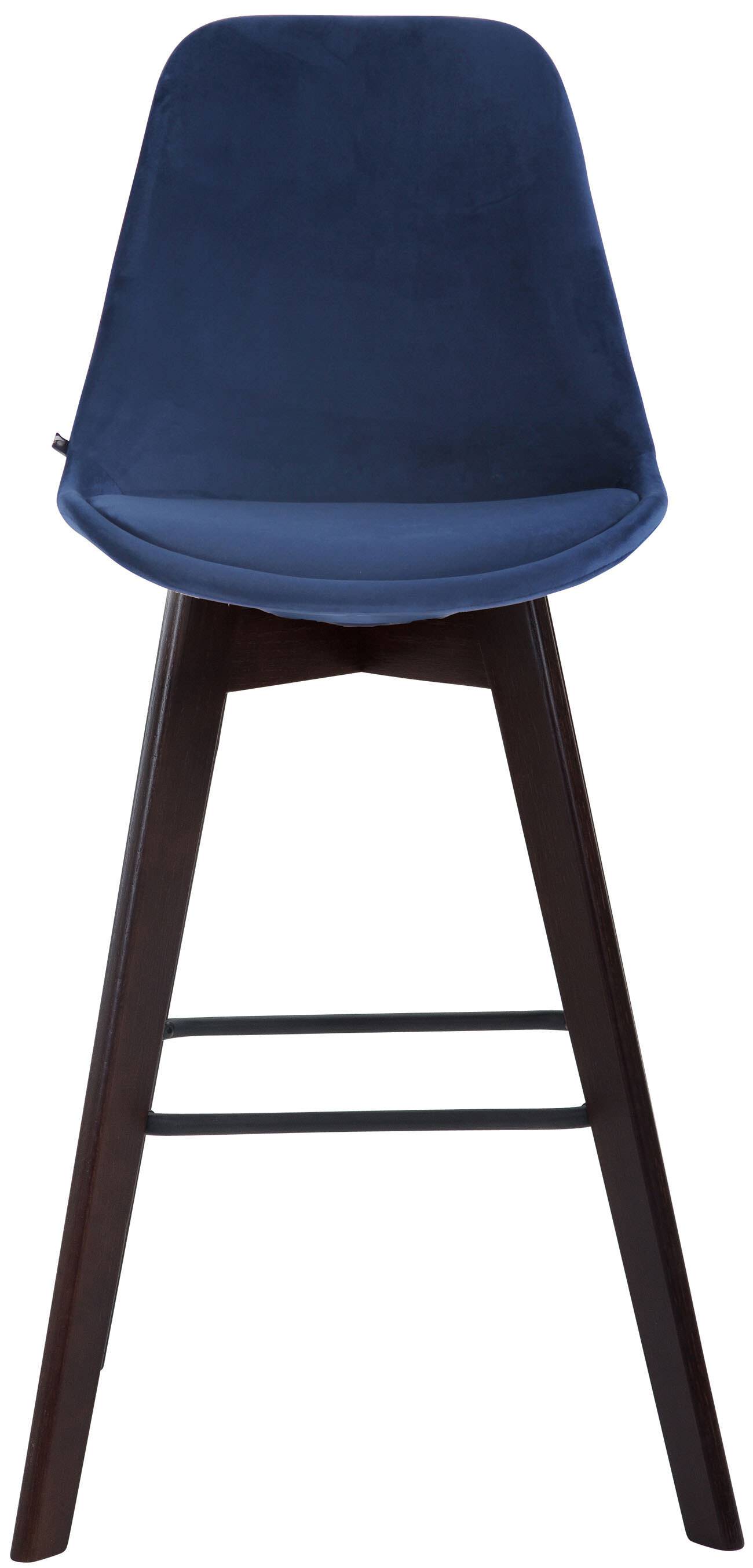 2er Set Barhocker Metz Samt cappuccino blau-1