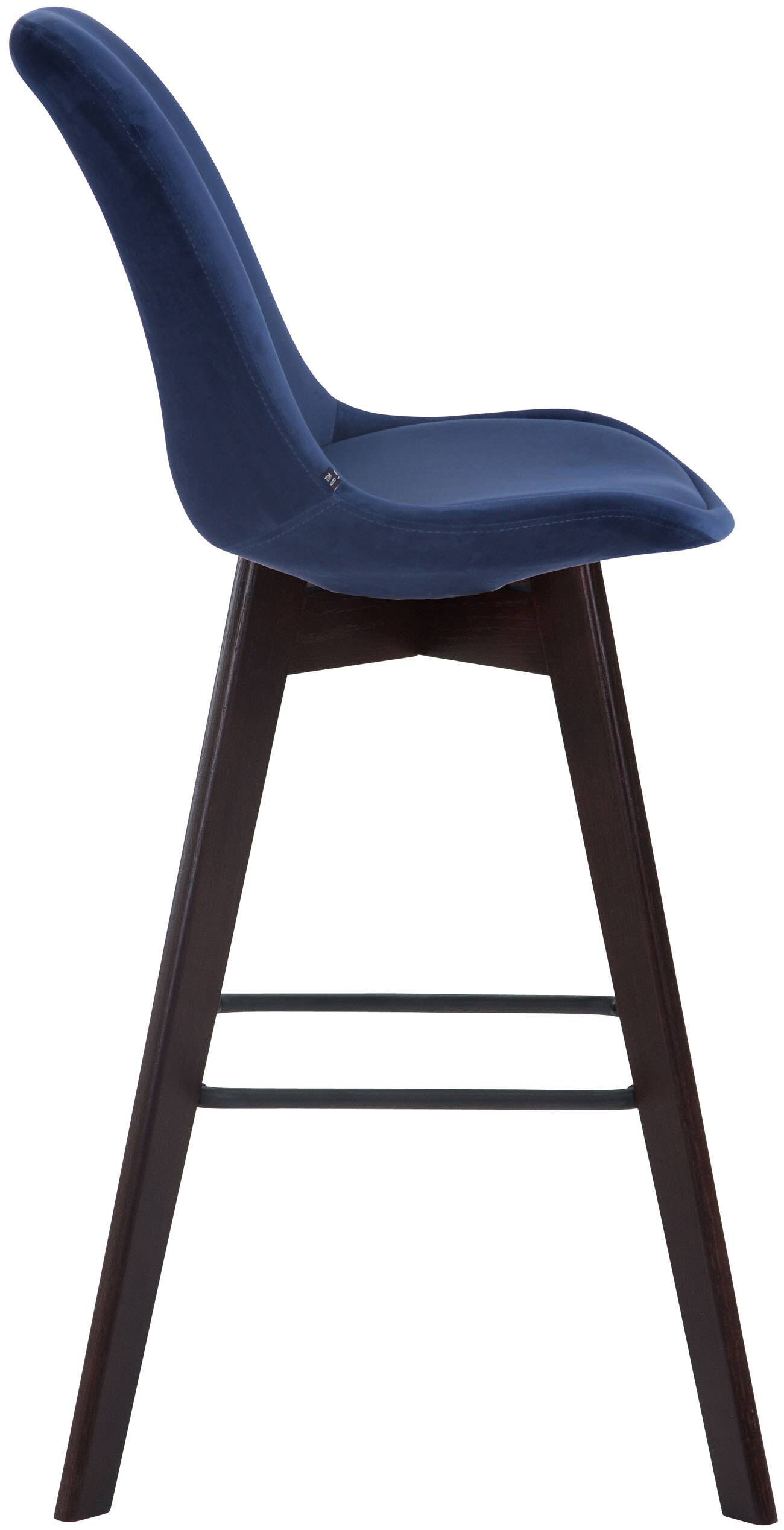 2er Set Barhocker Metz Samt cappuccino blau-2