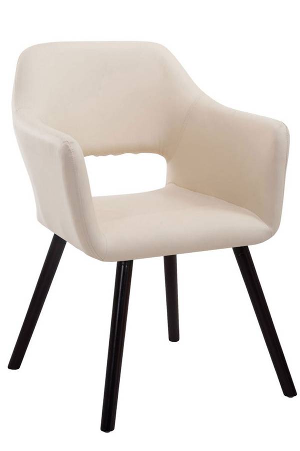 Besucherstuhl Auckland Kunstleder coffee creme