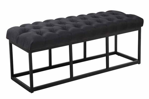 Sitzbank Amun Stoff Schwarz 120 cm schwarz