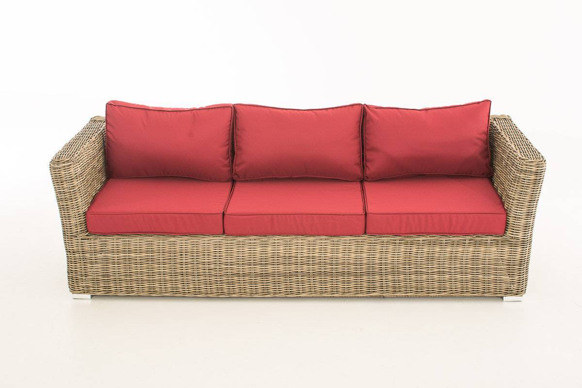 3er Sofa Mandal Rubinrot natura-1