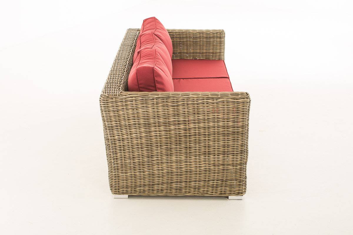 3er Sofa Mandal Rubinrot natura-2
