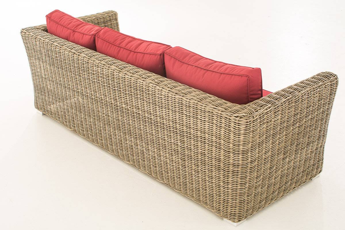 3er Sofa Mandal Rubinrot natura-3
