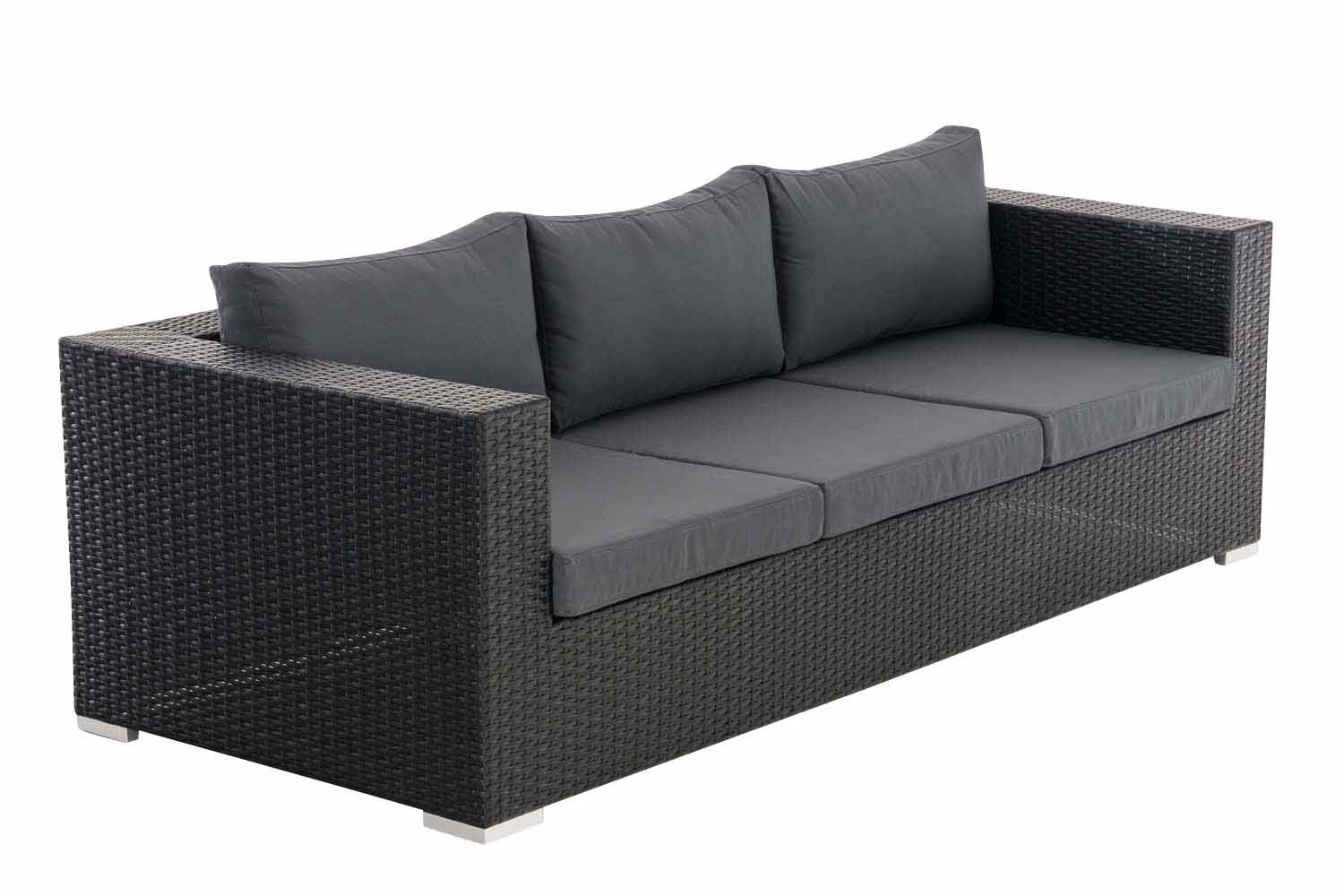 3er Sofa Casablanca eisengrau schwarz-1