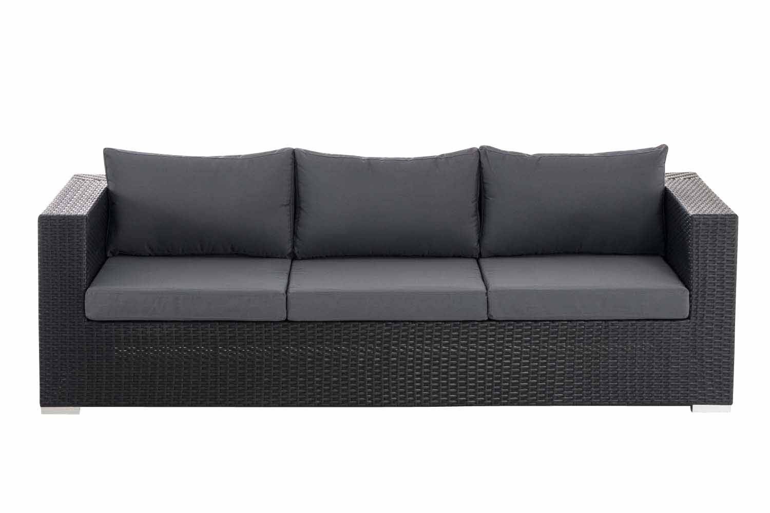 3er Sofa Casablanca eisengrau schwarz-2