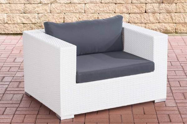 Sessel Casablanca eisengrau weiß