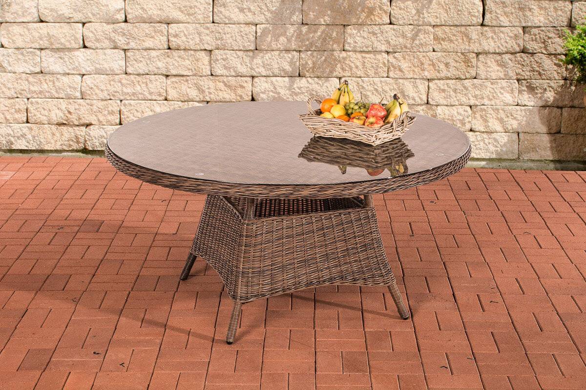 XL Stavanger Tisch 5mm braun-meliert