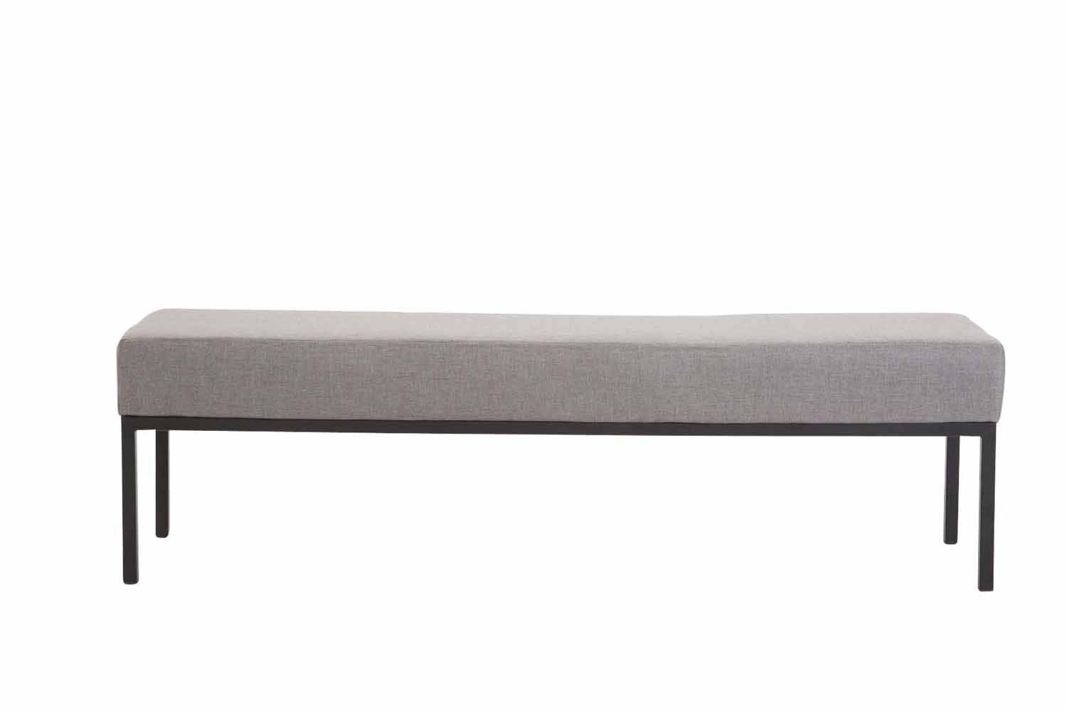 4er Sitzbank Newton Stoff schwarz hellgrau-1
