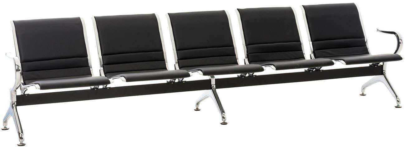 Wartebank Frankfurt 5-Sitzer schwarz-0