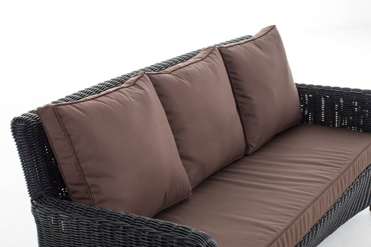 3er Sofa San Fernando Terrabraun schwarz-2