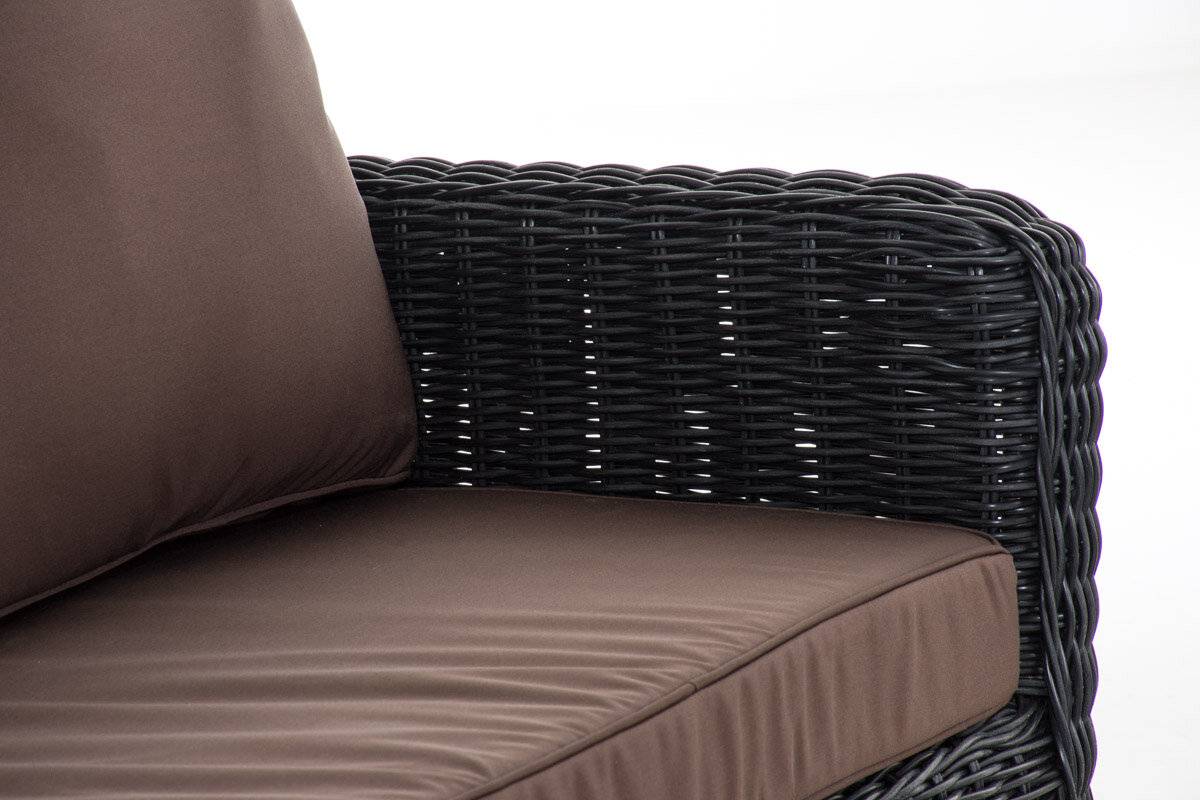 3er Sofa San Fernando Terrabraun schwarz-4