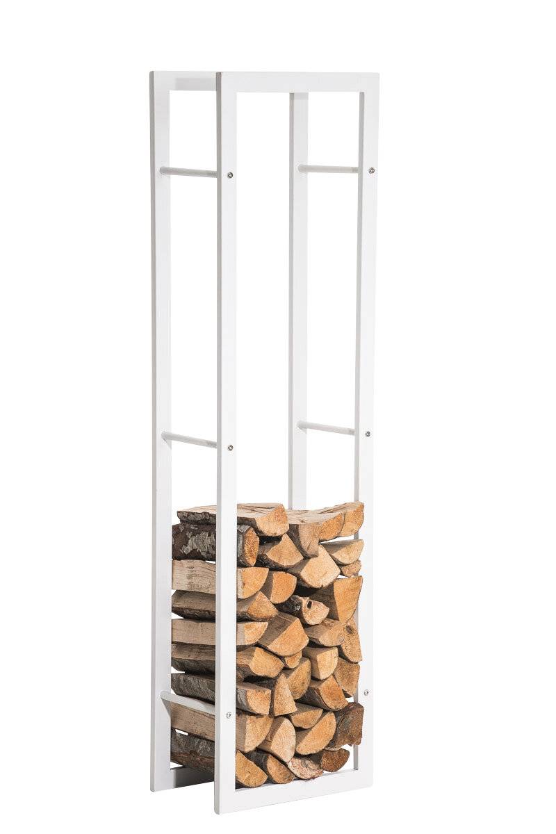 Kaminholzständer Keri 25x60x100 weiß matt-0