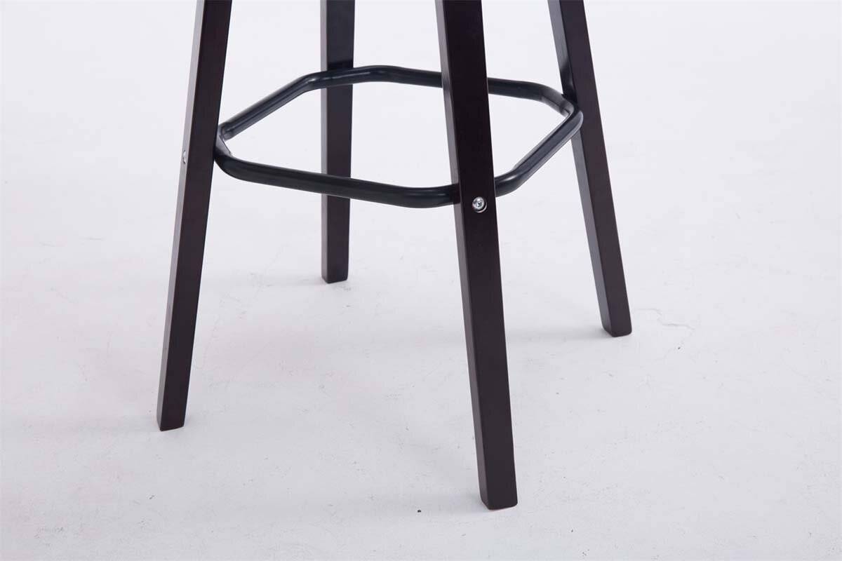 Barhocker Avika Vollgepolstert Kunstleder Cappuccino weiß-2