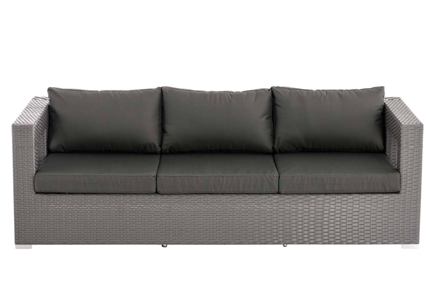 3er Sofa Honolulu anthrazit grau-1