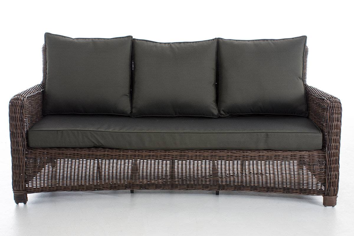 3er Sofa San Fernando Anthrazit braun-meliert-1