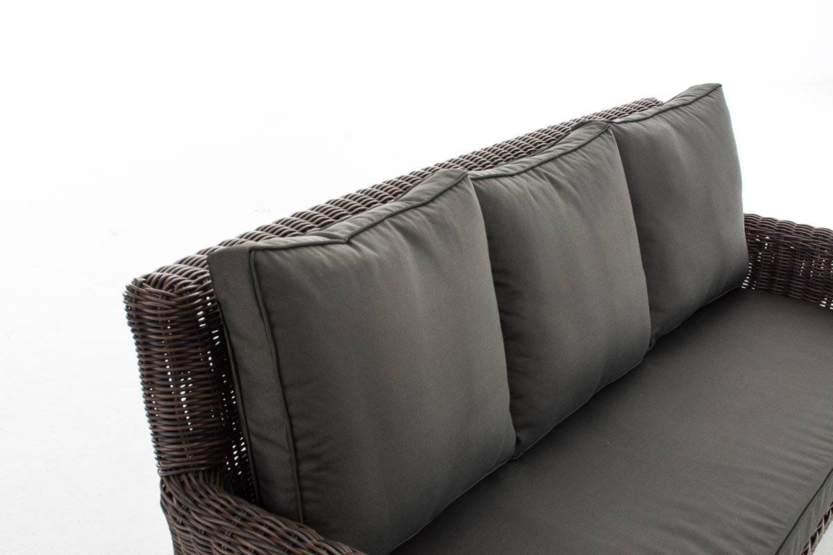 3er Sofa San Fernando Anthrazit braun-meliert-2