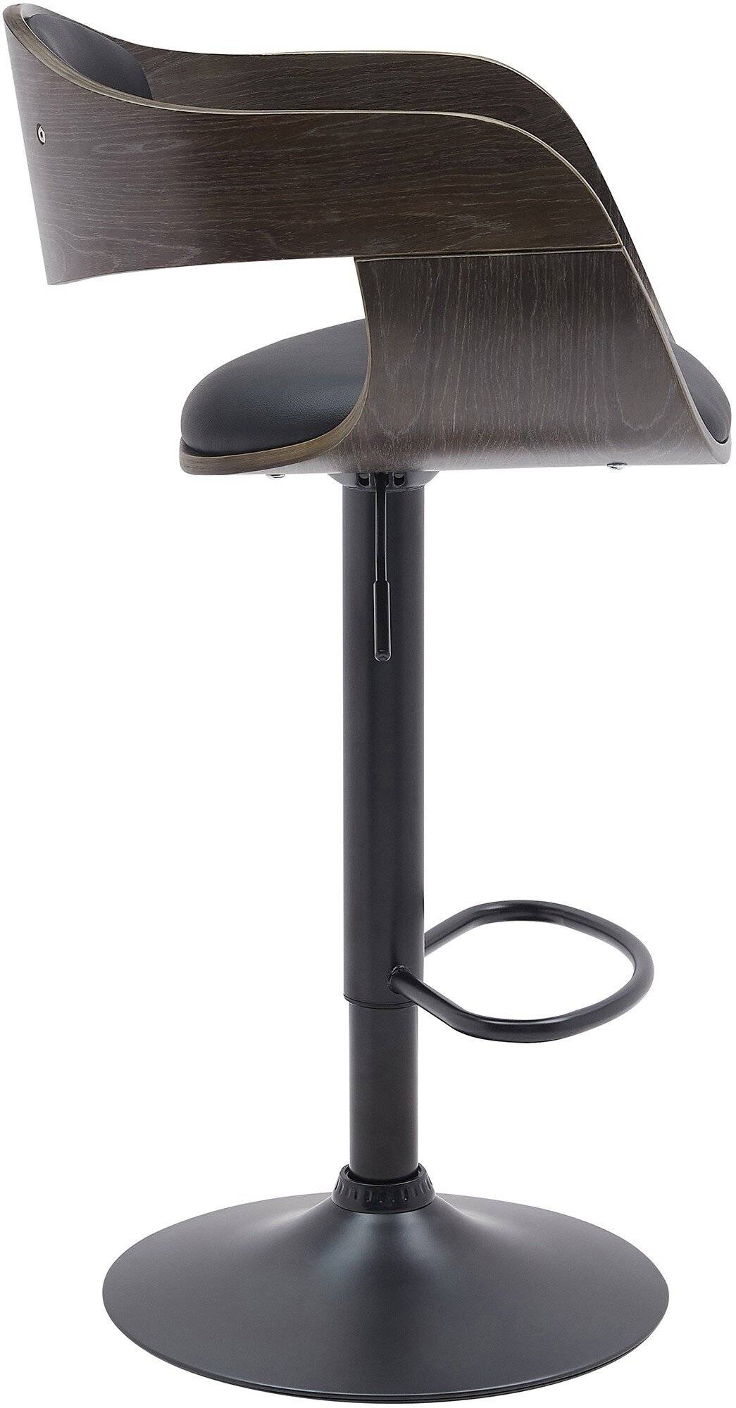 2er Set Barhocker Kingston B Kunstleder schwarz/grau-3