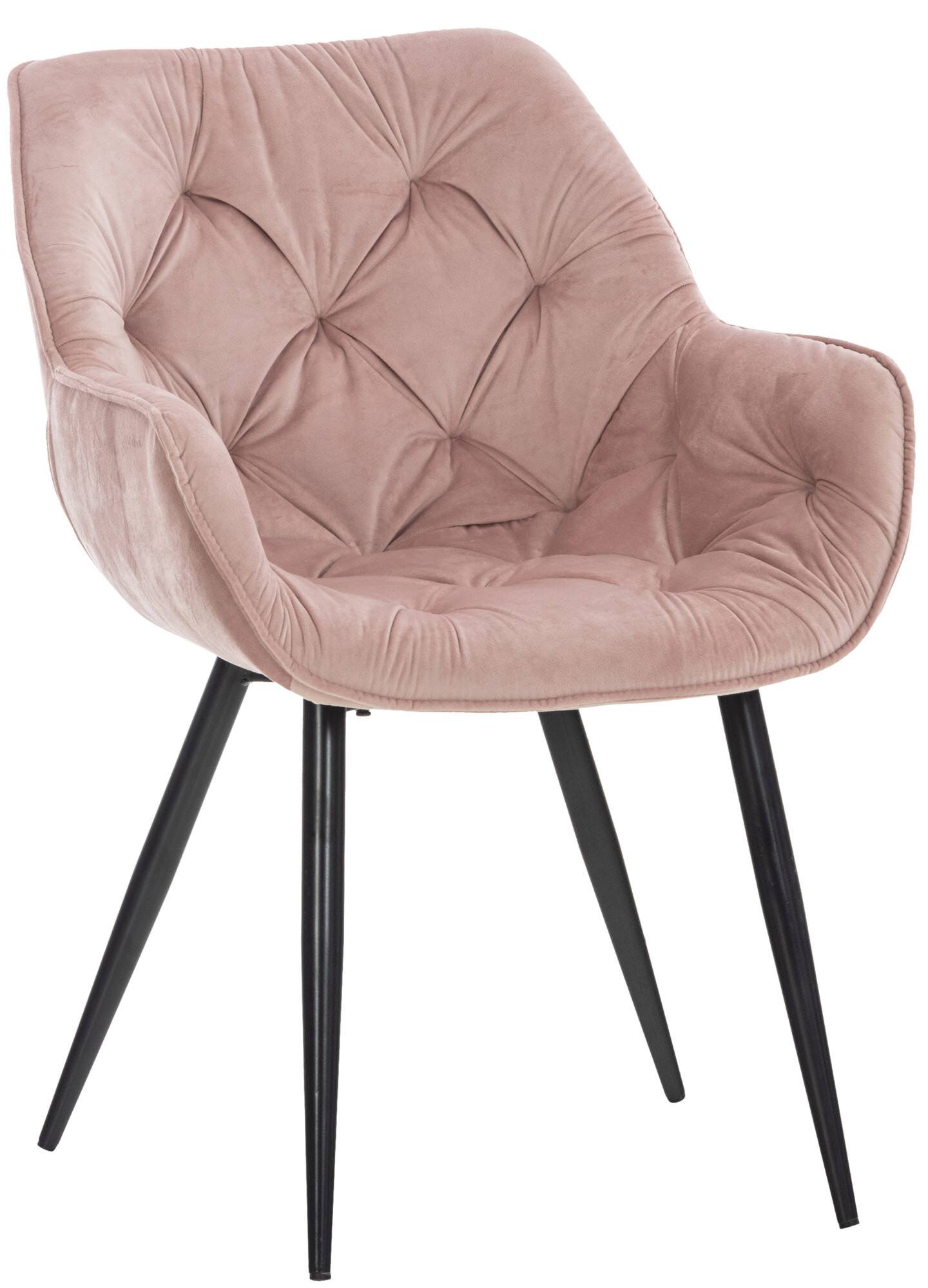 2er Set Stuhl Tanna Samt pink-2