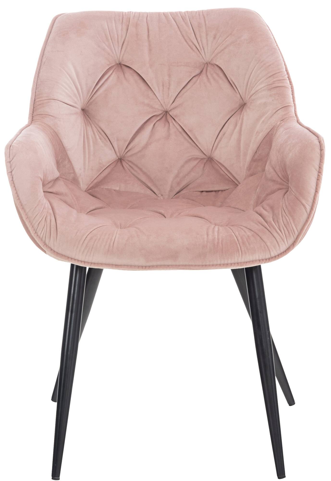 2er Set Stuhl Tanna Samt pink-3