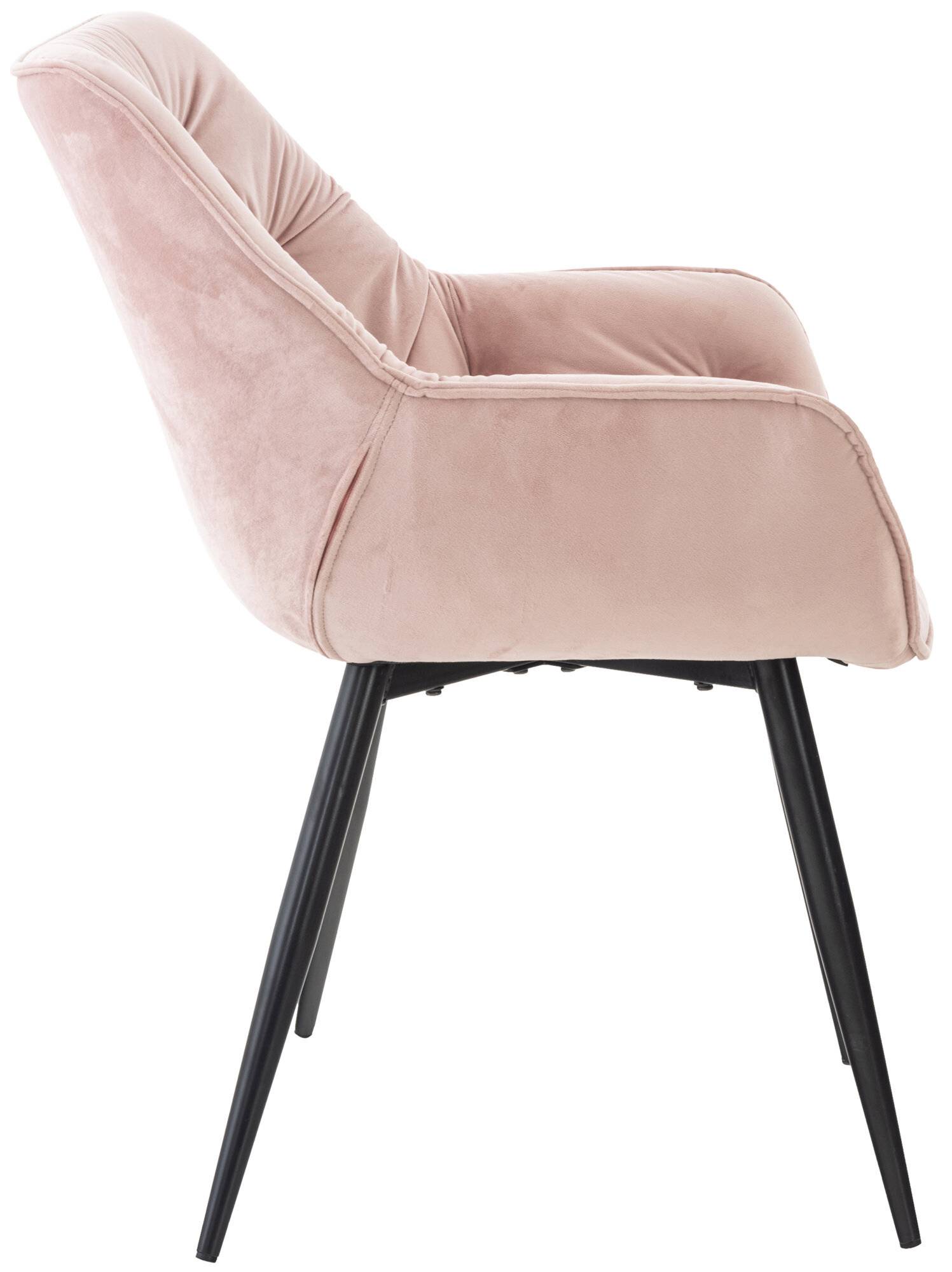 2er Set Stuhl Tanna Samt pink-4