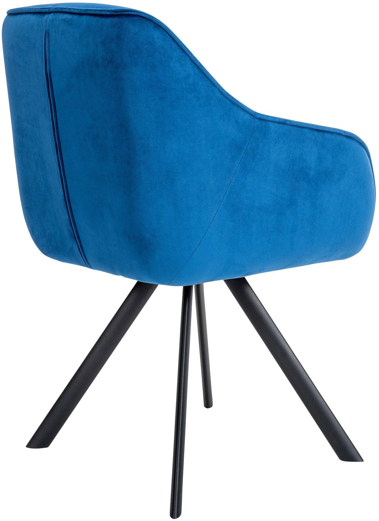 Stuhl Russel Samt blau-4
