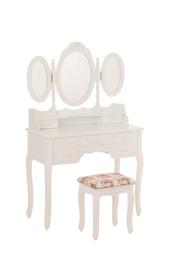 Schminktisch Rosalie 90*40*140cm weiß