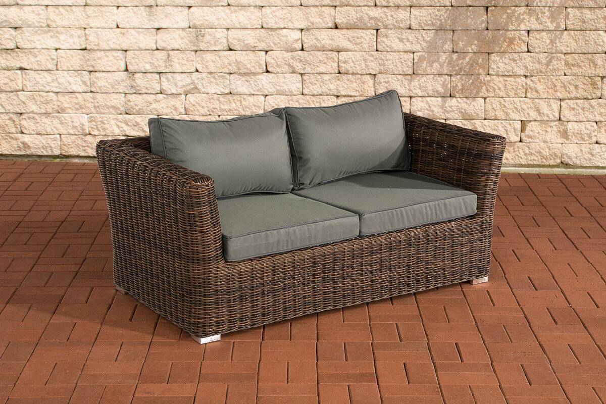 2er Sofa Mandal Eisengrau braun-meliert-0