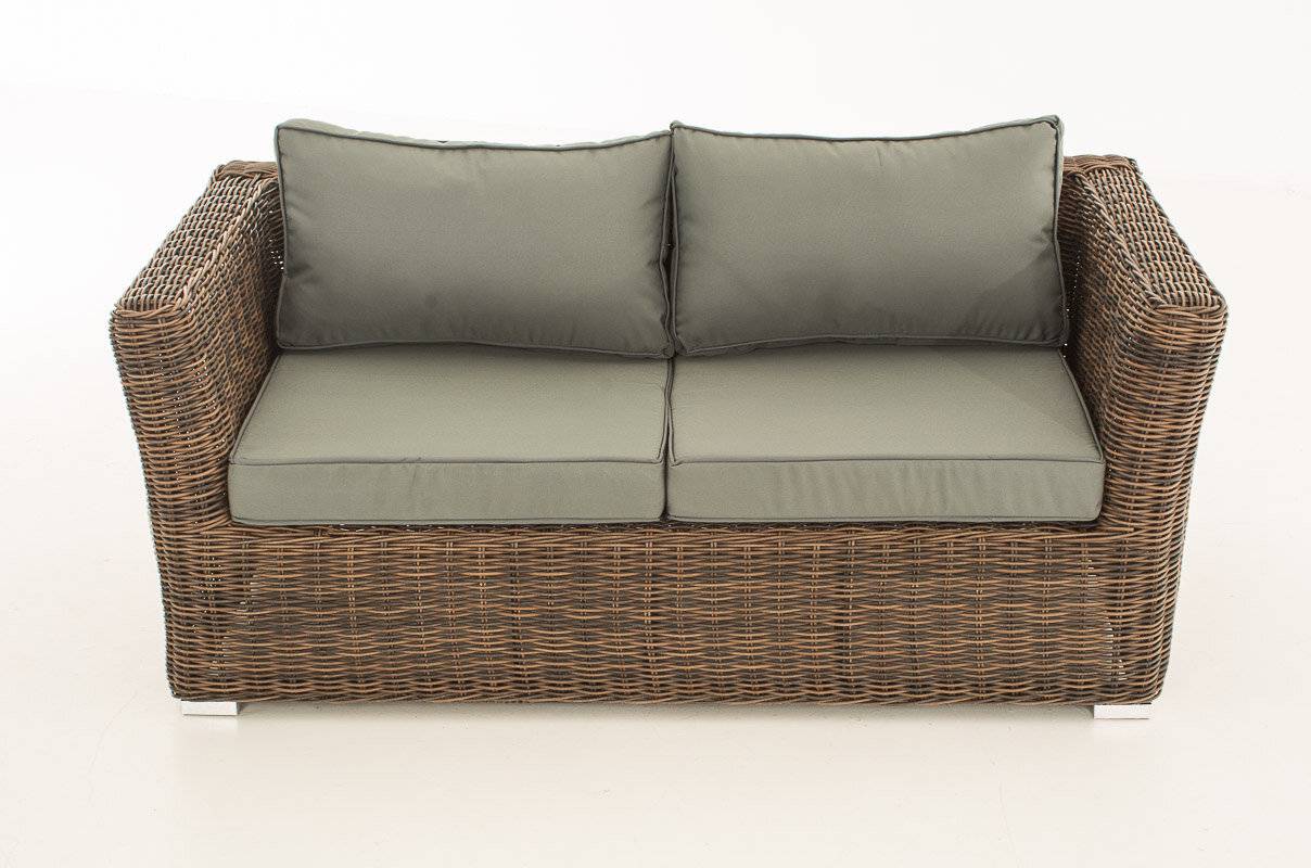 2er Sofa Mandal Eisengrau braun-meliert-1