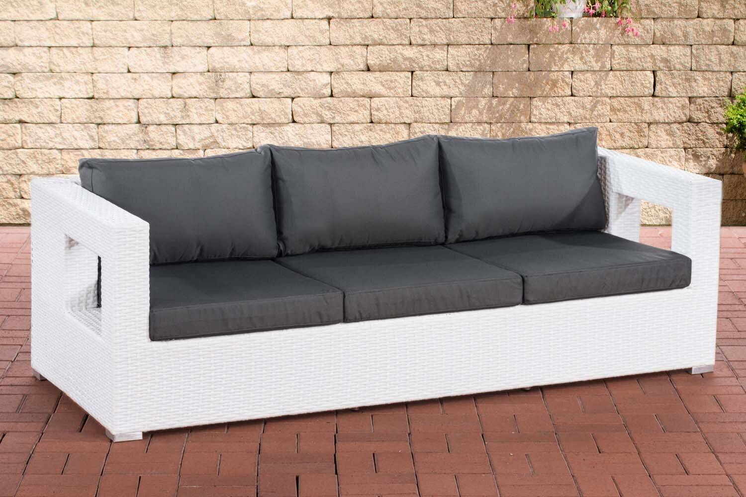 3er Sofa Honolulu anthrazit weiß-0