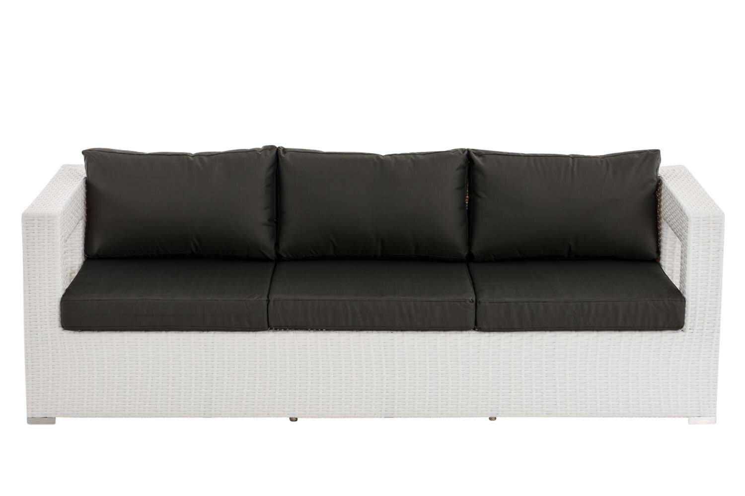3er Sofa Honolulu anthrazit weiß-4