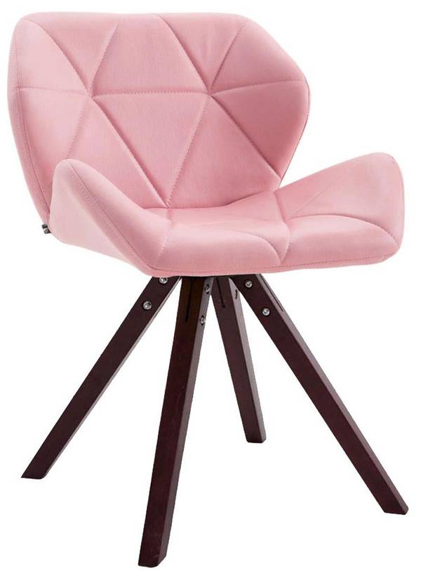 Besucherstuhl Tyler Kunstleder Cappuccino Square pink