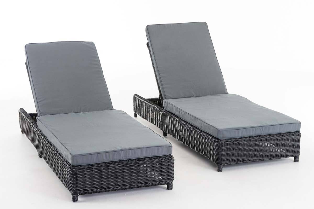 Set Sonnenliegen Burano Eisengrau schwarz-1