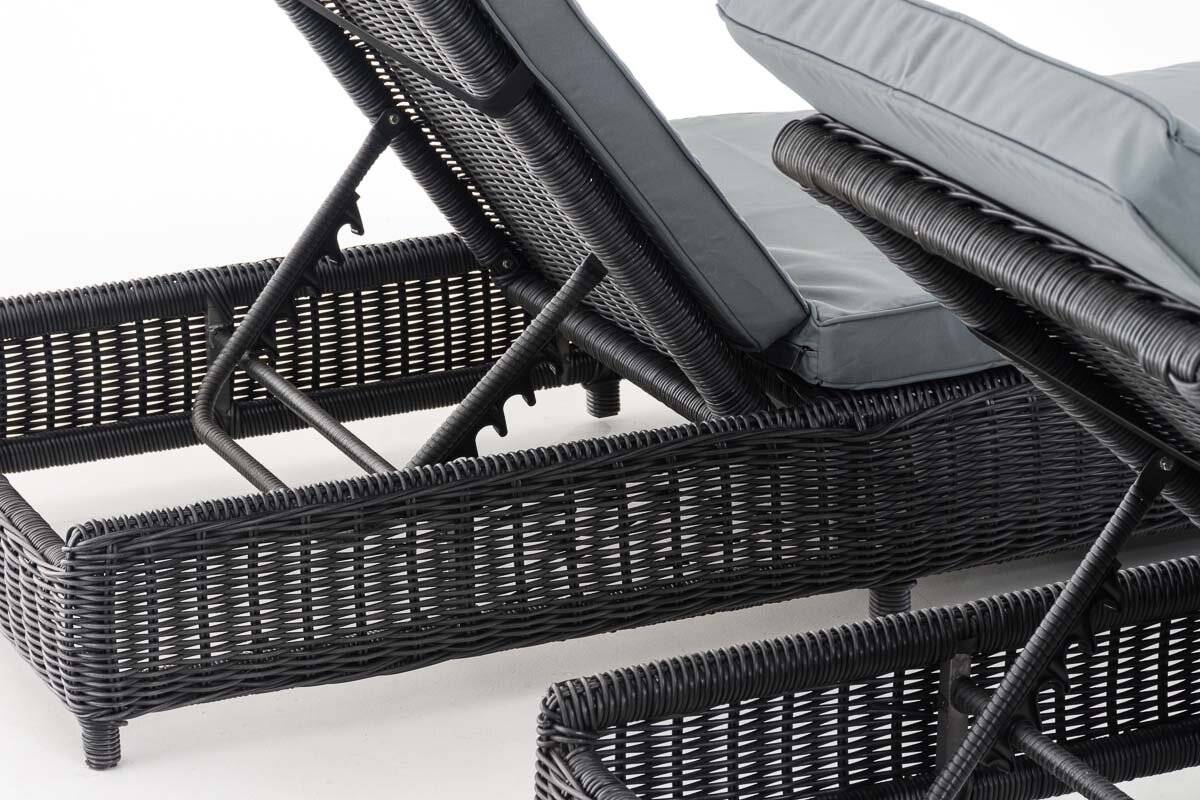 Set Sonnenliegen Burano Eisengrau schwarz-3