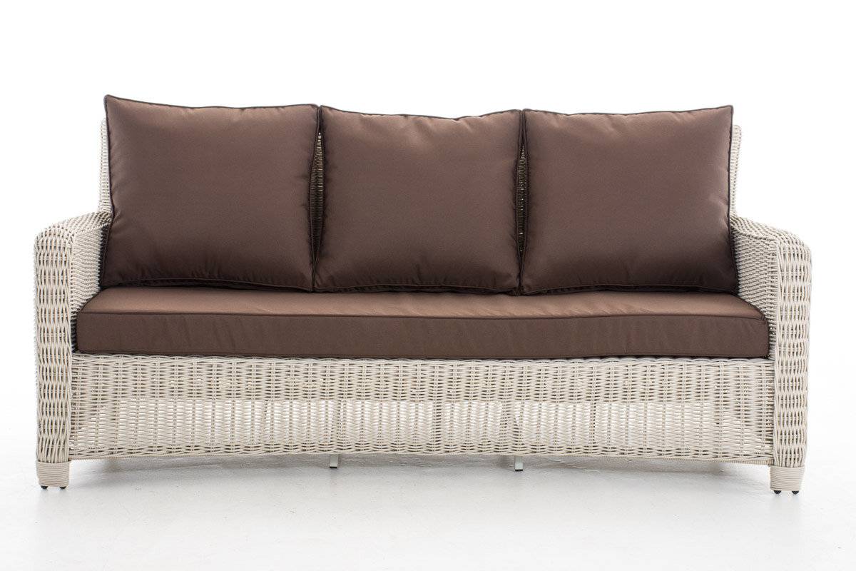 3er Sofa San Fernando Terrabraun perlweiß-1