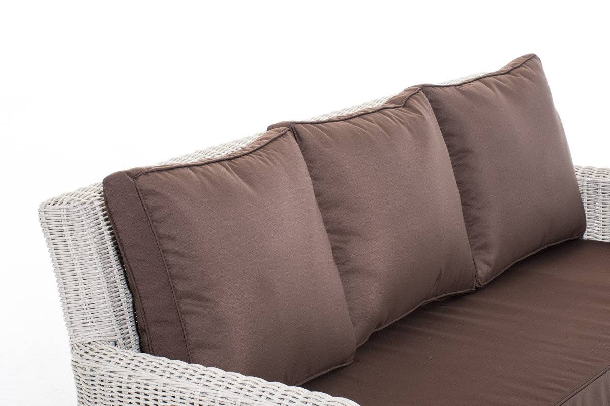 3er Sofa San Fernando Terrabraun perlweiß-2