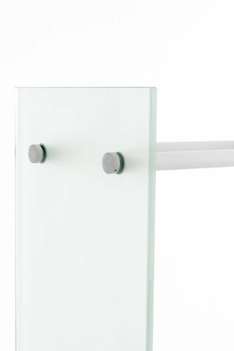 Kaminholzständer Dacio Milchglas 35x80x100 weiß-4