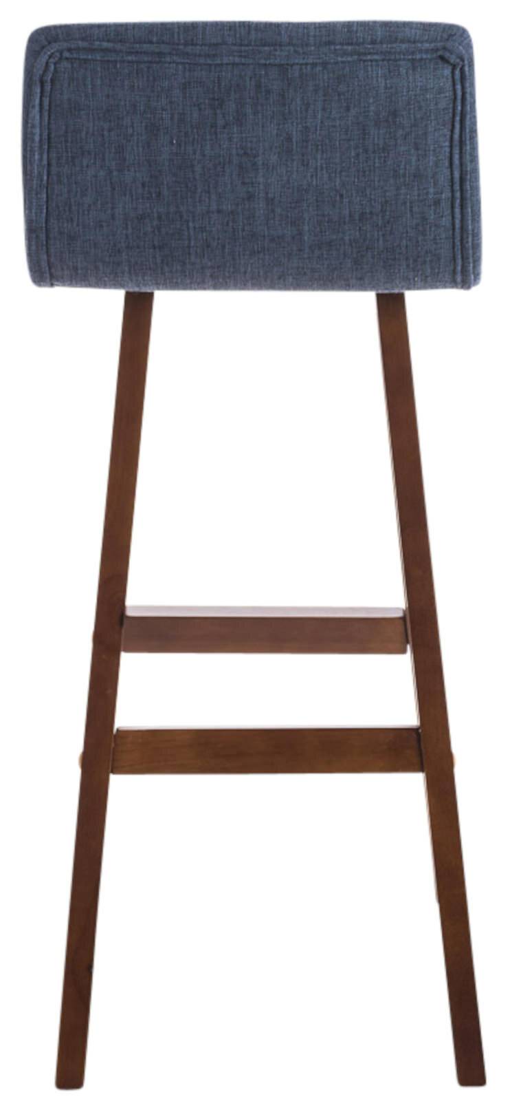 2er Set Barhocker Taunus Stoff Walnuss blau-3