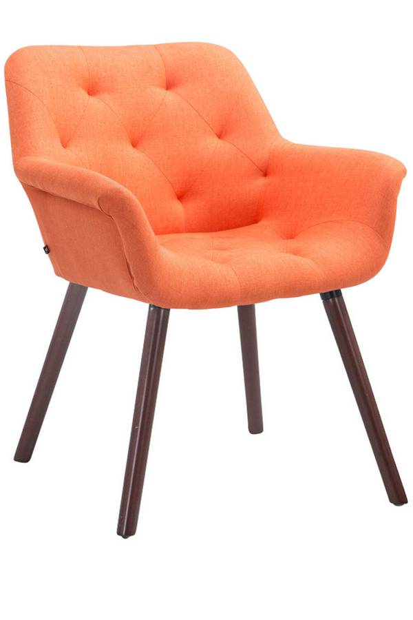 Besucherstuhl Cassidy Stoff walnuss orange